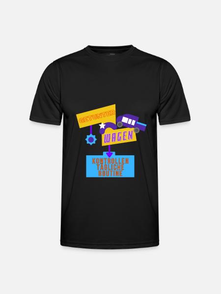 Kontrollen tägliche Routine - Männer Funktions-T-Shirt - Schwarz