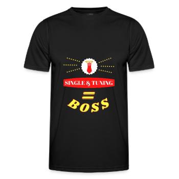 Single & Tuning = Chef - T-shirt sport Homme - noir - Devant - AI Model Male 178 dark (178cm)