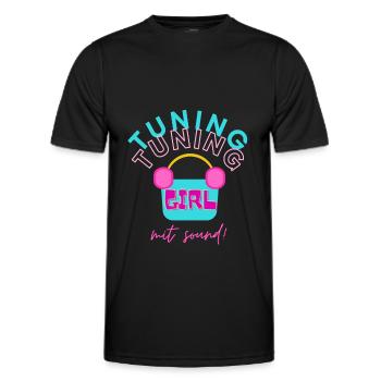 Tuning Girl mit Sound - Männer Funktions-T-Shirt - Schwarz - Vorne - AI Model Male 178 dark (178cm)