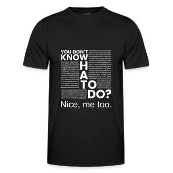 Time to hang out - Men's Functional T-Shirt - black - Front - AI Model Male 178 dark (178cm)