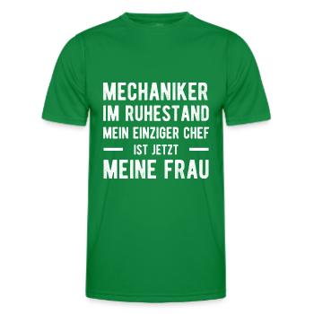 Mechaniker Spruch Ehe Humor - Männer Funktions-T-Shirt - Kelly Green - Vorne - AI Model Male 178 dark (178cm)
