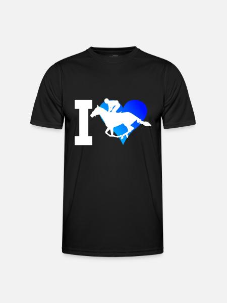 Hunting Riding Dressour Equestrian - Men's Functional T-Shirt - black