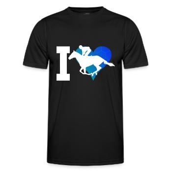 Course Équitation Chasse Équitation Équitation - T-shirt sport Homme - noir - Devant - AI Model Male 178 dark (178cm)