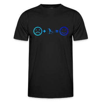 Cross Country Men Women Cross Country Skating Cross Country Skiing Cl - Men's Functional T-Shirt - black - Front - AI Model Male 178 dark (178cm)