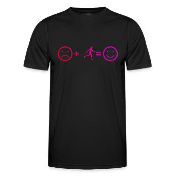 Women's Walking Men Walking Nordic Walking - Men's Functional T-Shirt - black - Front - AI Model Male 178 dark (178cm)
