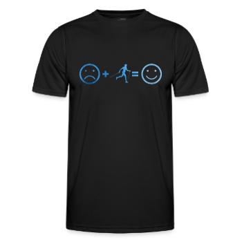 Herren Damen Walking Walker Nordic Walking - Männer Funktions-T-Shirt - Schwarz - Vorne - AI Model Male 178 dark (178cm)