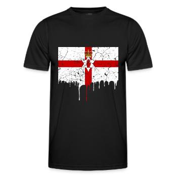 Nordirland Flagge - Männer Funktions-T-Shirt - Schwarz - Vorne - AI Model Male 178 dark (178cm)