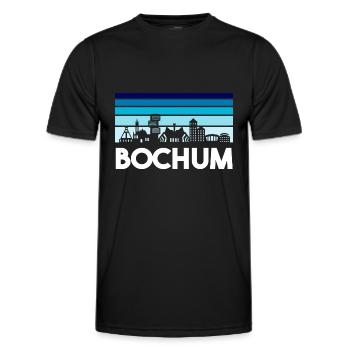 Bochum Bochum Ruhrpott Ruhr Area Ruhrstadt - Men's Functional T-Shirt - black - Front - AI Model Male 178 dark (178cm)