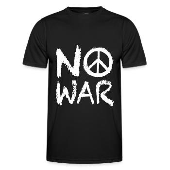 No War Peace Street Art - Männer Funktions-T-Shirt - Schwarz - Vorne - AI Model Male 178 dark (178cm)