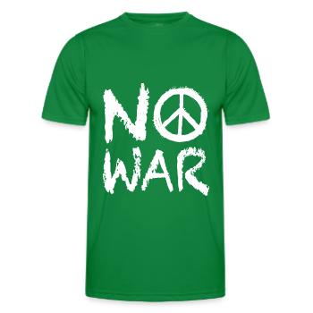 No War Peace Street Art - Men's Functional T-Shirt - kelly green - Front - AI Model Male 178 dark (178cm)