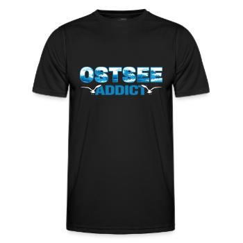 ostsee möwe strandfeeling sommer-vibes rügen - Men's Functional T-Shirt - black - Front - AI Model Male 178 dark (178cm)