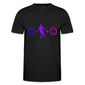 Herren Fussballspielen Fussballspiel Fussball - Männer Funktions-T-Shirt - Schwarz - Vorne - AI Model Male 178 dark (178cm)