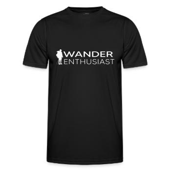 fernwandern bergwandern trekking wander-enthusiast - Männer Funktions-T-Shirt - Schwarz - Vorne - AI Model Male 178 dark (178cm)