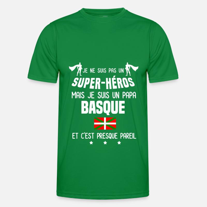 papa basque drapeau super héros papa pays basque T-shirt sport Homme