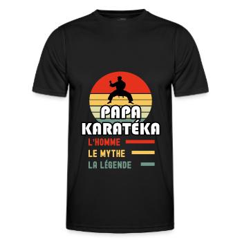 papa karatéka homme mythe légende vintage karaté - T-shirt sport Homme - noir - Devant - AI Model Male 178 dark (178cm)