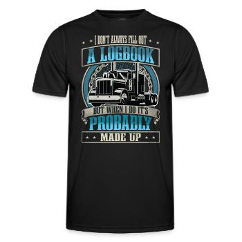 Truck Driver - Men's Functional T-Shirt - black - Front - AI Model Male 178 dark (178cm)