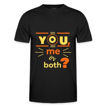 Vous, moi ou les deux? - T-shirt sport Homme - noir - Devant - AI Model Male 178 dark (178cm)