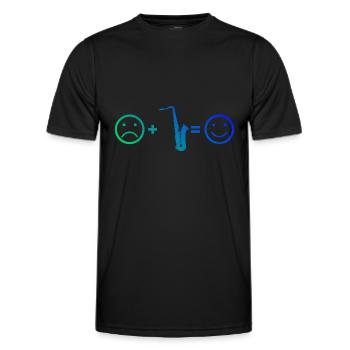 Saxophonist Men's Saxophonist Saxophone Saxophone - Men's Functional T-Shirt - black - Front - AI Model Male 178 dark (178cm)