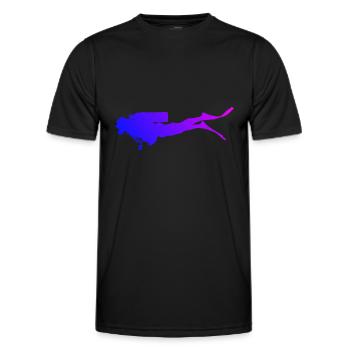 Scuba Diver Plongée sous-marine Diver Diver - T-shirt sport Homme - noir - Devant - AI Model Male 178 dark (178cm)