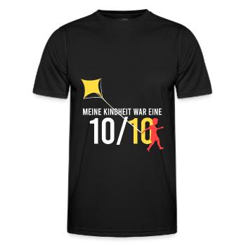 meine Kindheit war eine 10/10 - Männer Funktions-T-Shirt - Schwarz - Vorne - AI Model Male 178 dark (178cm)