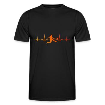Fussballspielen Herren Fussballspieler Fussball - Männer Funktions-T-Shirt - Schwarz - Vorne - AI Model Male 178 dark (178cm)