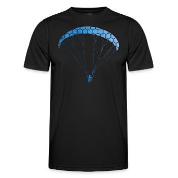 Men's Paraglider Paragliding Paragliding Paragliding - Men's Functional T-Shirt - black - Front - AI Model Male 178 dark (178cm)