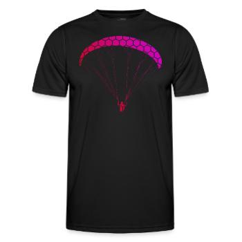 Paragliding Women Paraglider Paraglider Paraglider - Men's Functional T-Shirt - black - Front - AI Model Male 178 dark (178cm)