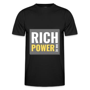 reiche Kraft in mir - Männer Funktions-T-Shirt - Schwarz - Vorne - AI Model Male 178 dark (178cm)