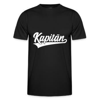 KAPITÄN KAPITÄNE SWOOSH - Männer Funktions-T-Shirt - Schwarz - Vorne - AI Model Male 178 dark (178cm)