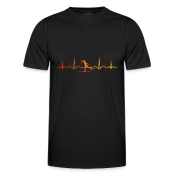 Langlauf Classic Langlauf Langlauf Skate Damen - Männer Funktions-T-Shirt - Schwarz - Vorne - AI Model Male 178 dark (178cm)