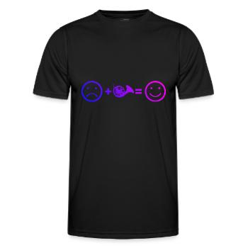 French horn horn men horn players French horn players - Men's Functional T-Shirt - black - Front - AI Model Male 178 dark (178cm)
