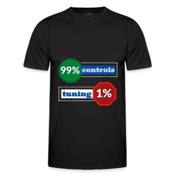 1% Abstimmung 99% Kontrollen - Männer Funktions-T-Shirt - Schwarz - Vorne - AI Model Male 178 dark (178cm)