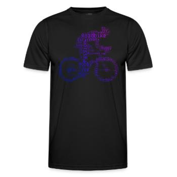 Vélo de route Vélo de route Vélo de route Vélo de route - T-shirt sport Homme - noir - Devant - AI Model Male 178 dark (178cm)