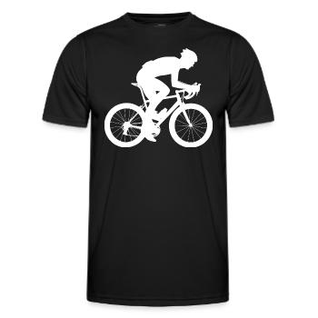 Road Bike Men Road Bike Road Cyclist Road Cycling - Men's Functional T-Shirt - black - Front - AI Model Male 178 dark (178cm)