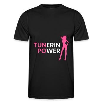 Puissance du tuner - T-shirt sport Homme - noir - Devant - AI Model Male 178 dark (178cm)