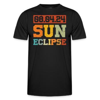 Totale Sonnenfinsternis Usa 8. April 2024 - Männer Funktions-T-Shirt - Schwarz - Vorne - AI Model Male 178 dark (178cm)