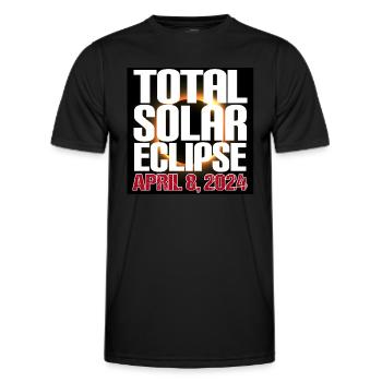 Totale Sonnenfinsternis Usa 8. April 2024 - Männer Funktions-T-Shirt - Schwarz - Vorne - AI Model Male 178 dark (178cm)