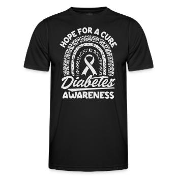 Hoffnung Auf Heilung - Diabetes Spruch - Männer Funktions-T-Shirt - Schwarz - Vorne - AI Model Male 178 dark (178cm)