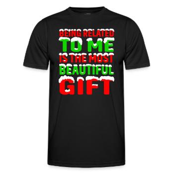 Être lié à moi - Drôle de dicton de Noël - T-shirt sport Homme - noir - Devant - AI Model Male 178 dark (178cm)