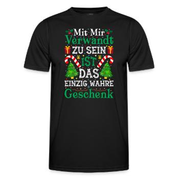 Mit Mir Verwandt Zu Sein Ist das Wahre GEschenk - Männer Funktions-T-Shirt - Schwarz - Vorne - AI Model Male 178 dark (178cm)