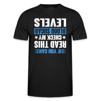 If You Can Read This Check My Blood Sugar Diabetes - Männer Funktions-T-Shirt - Schwarz - Vorne - AI Model Male 178 dark (178cm)