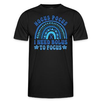 Hocus Pokus J’ai besoin d’insuline pour me concentrer - Diabète - T-shirt sport Homme - noir - Devant - AI Model Male 178 dark (178cm)