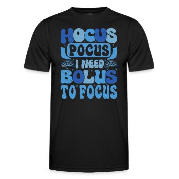 Hocus Pokus I Need Insulin To Focus - Diabetes - Männer Funktions-T-Shirt - Schwarz - Vorne - AI Model Male 178 dark (178cm)