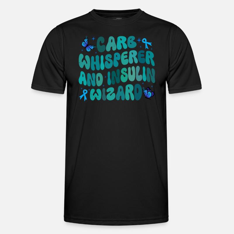 Carb Whisperer And Insulin Wizard Männer Funktions-T-Shirt