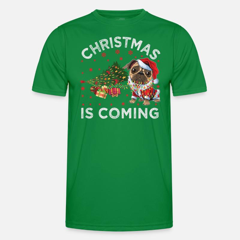 Noël arrive version chien T-shirt sport Homme