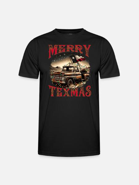 Merry Texmas – Camionnette - T-shirt sport Homme - noir