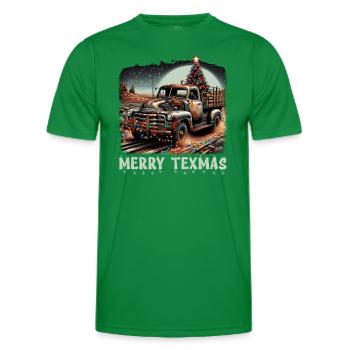 Merry Texmas – Pick-up-truck - Männer Funktions-T-Shirt - Kelly Green - Vorne - AI Model Male 178 dark (178cm)