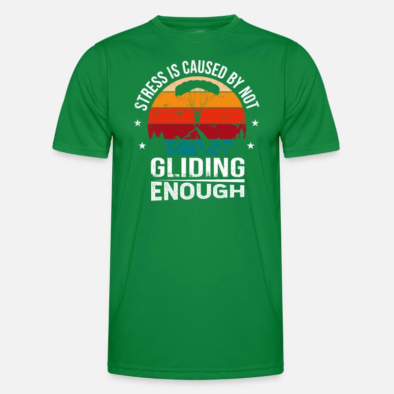 Stress Is Caused By Not Gliding Enough Männer Funktions-T-Shirt