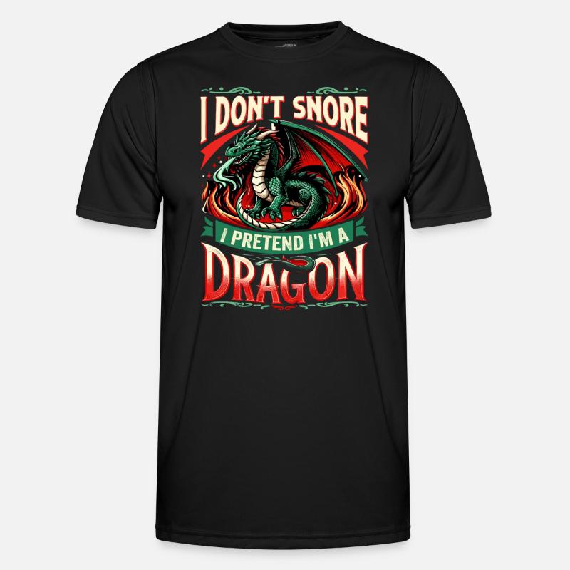 Drachen Flüsterer – Ich Schnarche Nicht - Männer Funktions-T-Shirt - Schwarz