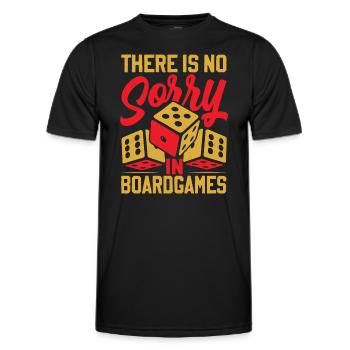 There Is No Sorry In Board Games - Men's Functional T-Shirt - black - Front - AI Model Male 178 dark (178cm)
